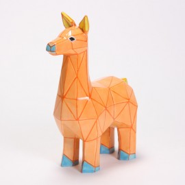 Ceramic Bisque Faceted Llama